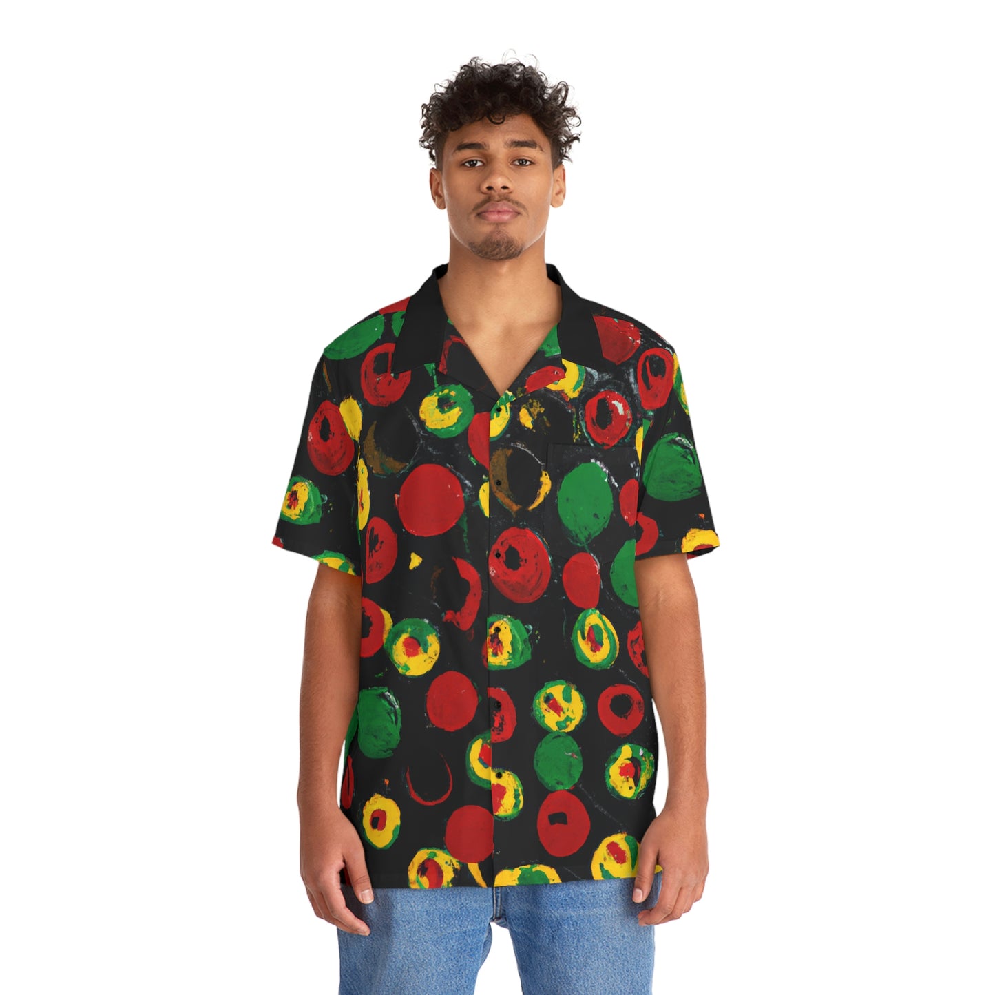 Rasta Polka Dot - AI Art - Men's Hawaiian Shirt