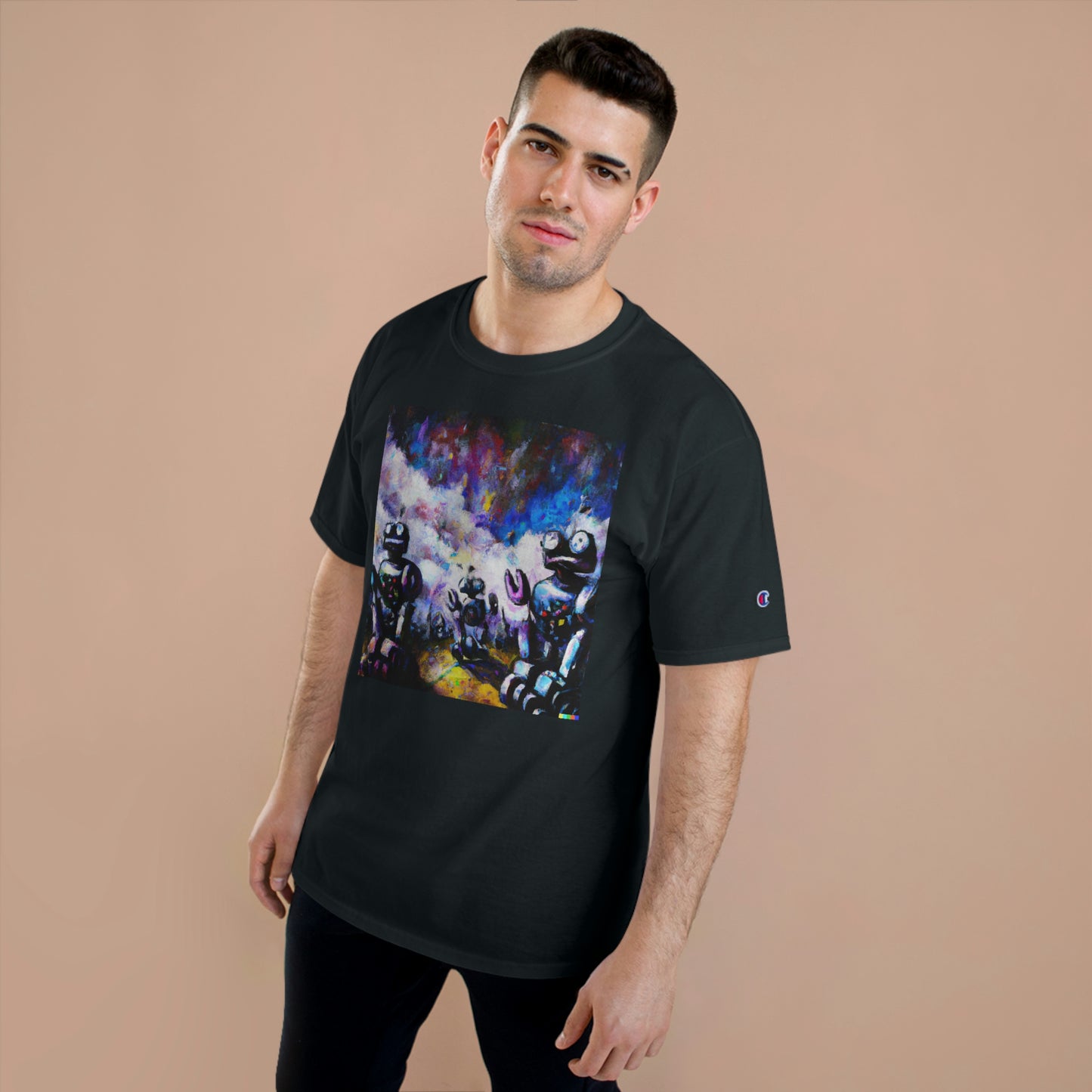 Robots in Space 3 - AI Art - Champion T-Shirt