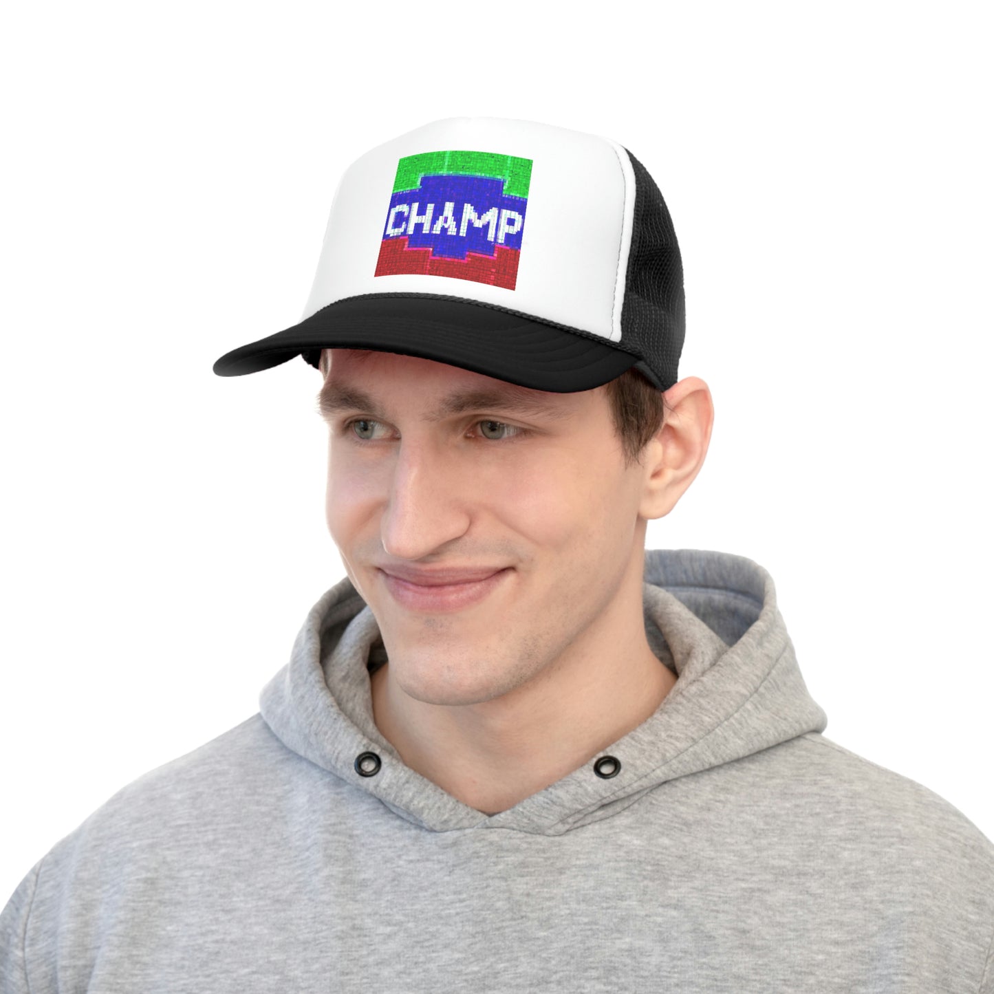 CHAMP (Alt Logo 4 Pixel) - AI Art - Trucker Hats