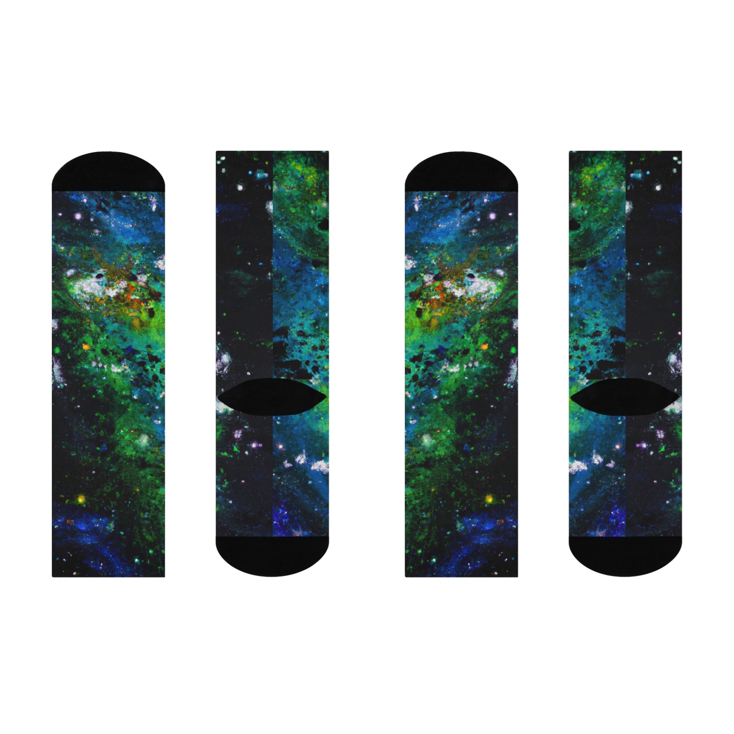 Nebula 1 - AI Art - Cushioned Crew Socks