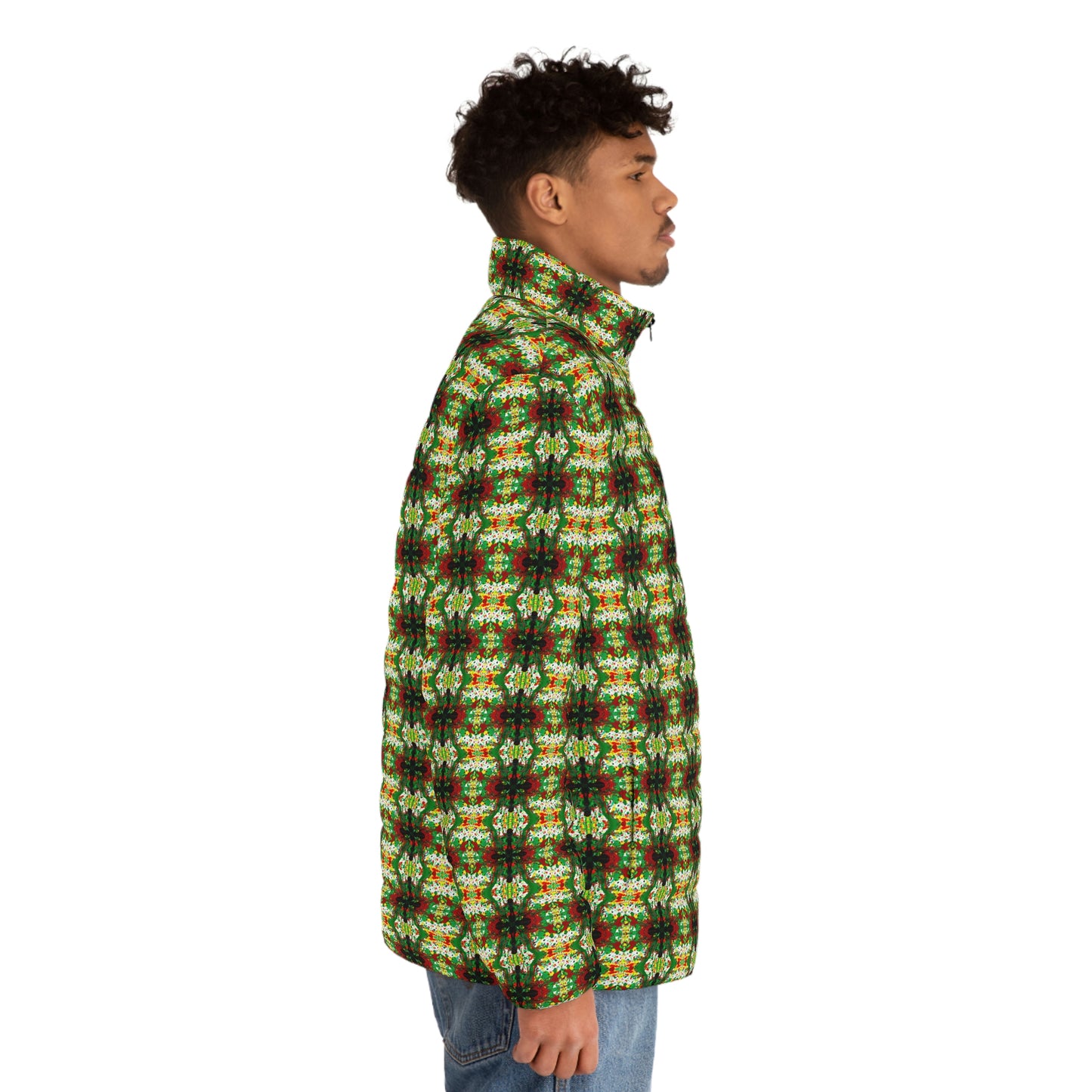 Rasta Kaleidescope 1 Spaceballer Jacket - AI Art - Men's Puffer Jacket