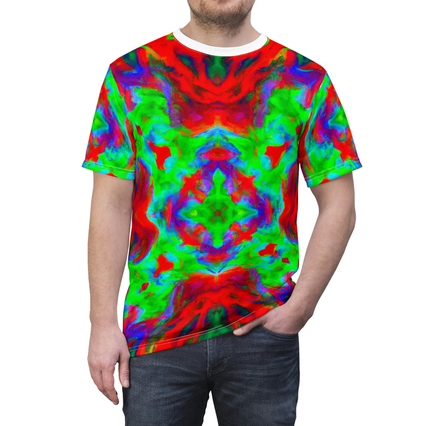 Hyperwave Tie-Dye 7 - AI Art - T-Shirt