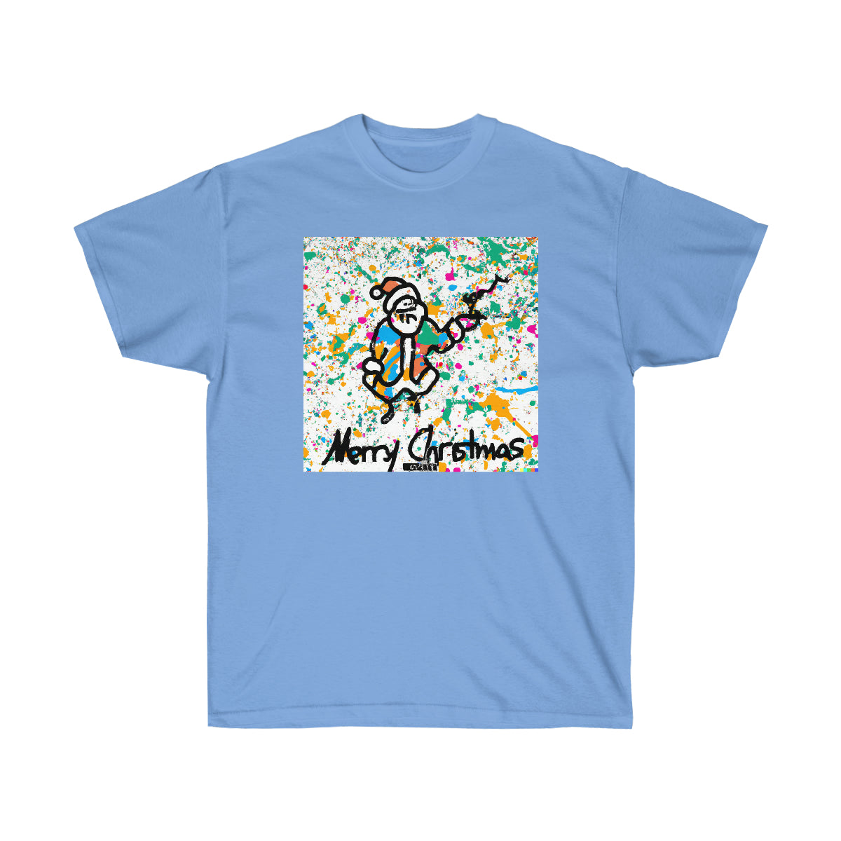 Pollock Style Santa v.3 "Merry Christmas - AI Art - Ultra Cotton Tee