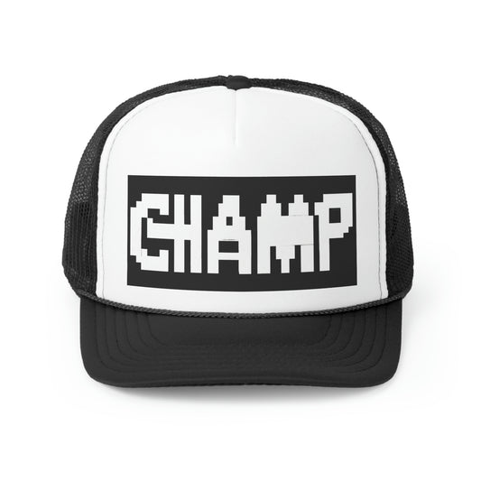 CHAMP Logo 9 B&W - AI Art - Trucker Caps