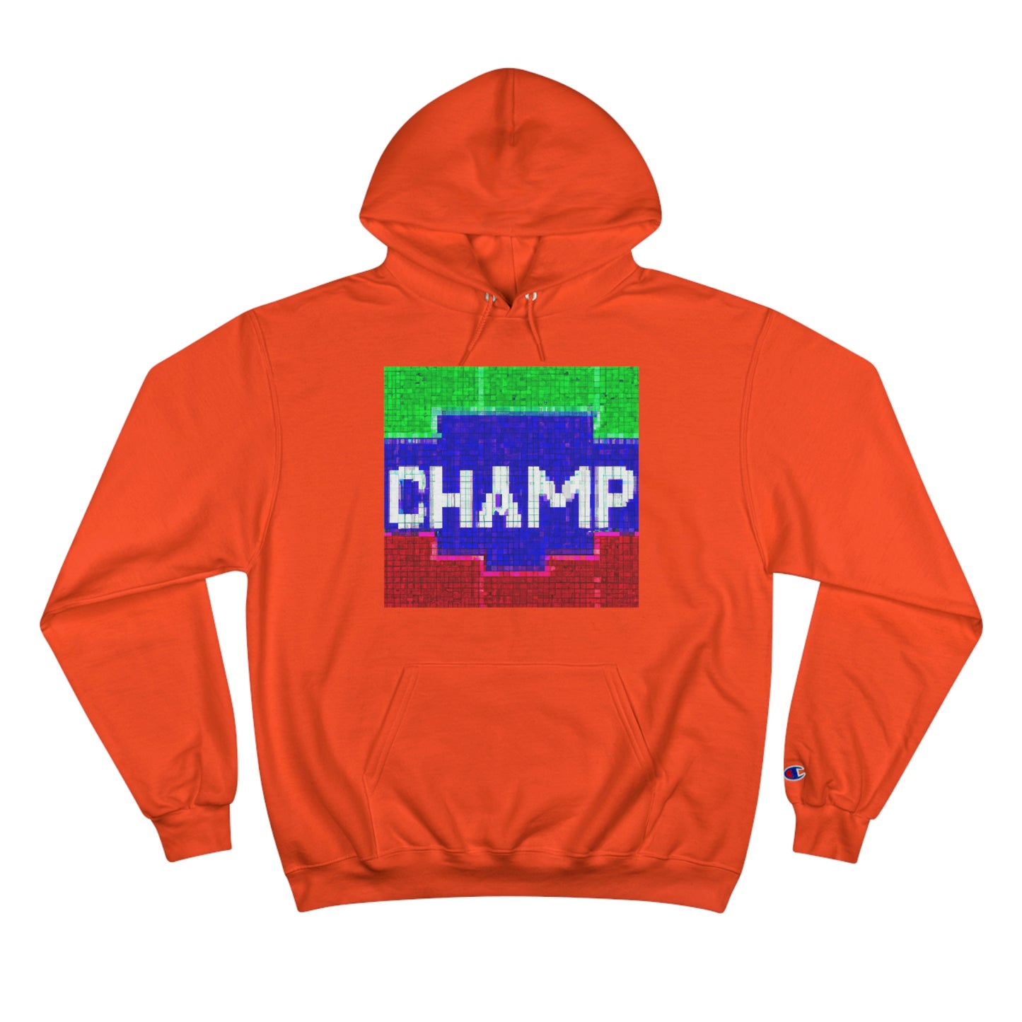 CHAMP (Alt Logo 1 Pixel Art) - AI Art - Champion Hoodie