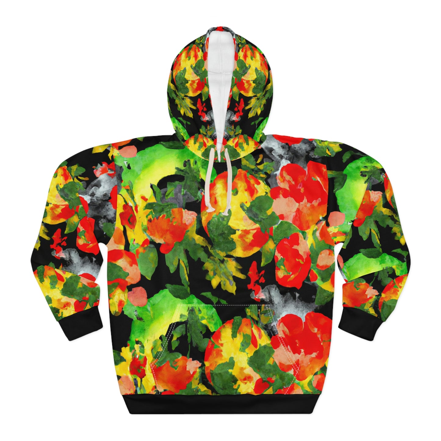 Peach Tree Watercolor - AI Art - Pullover Hoodie