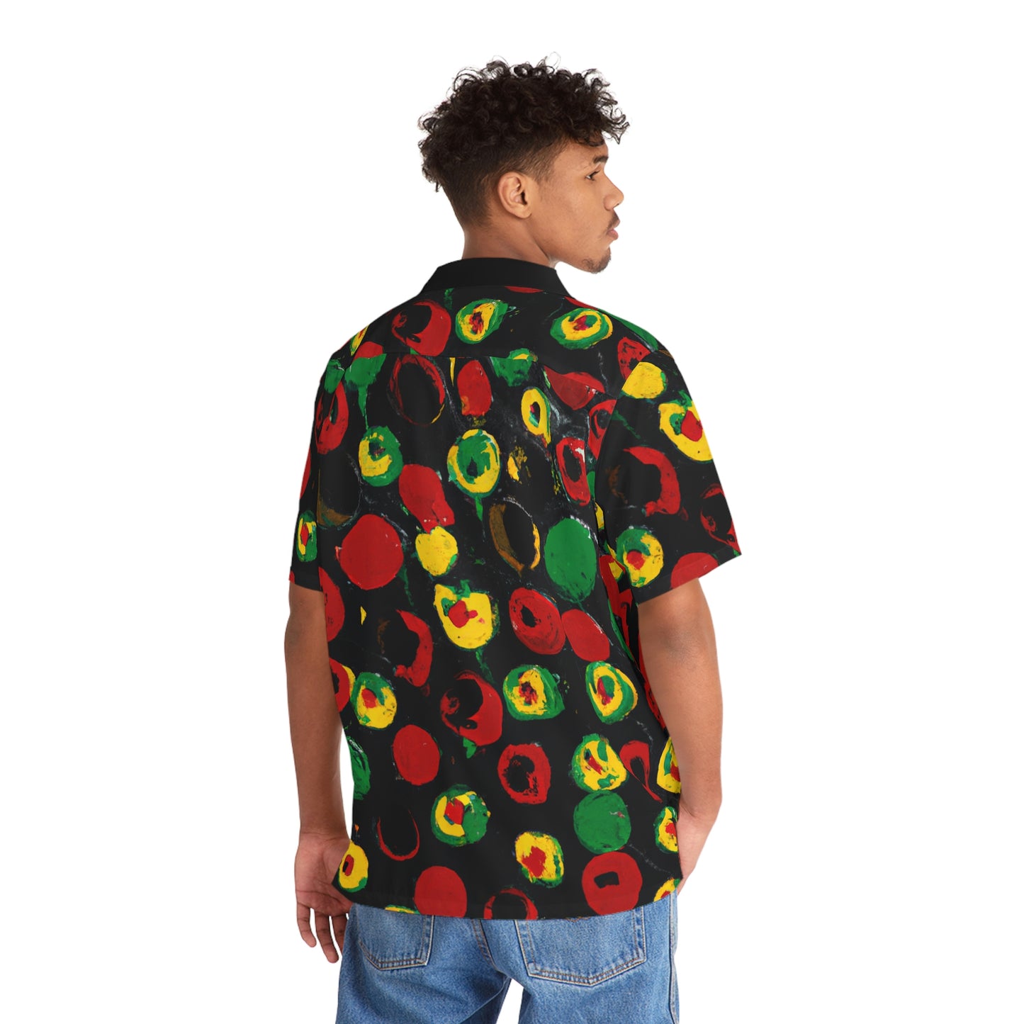 Rasta Polka Dot - AI Art - Men's Hawaiian Shirt