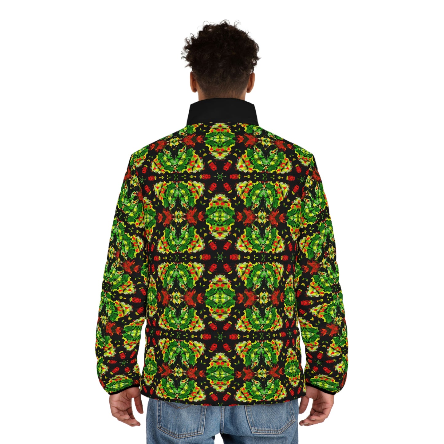 Rasta Star 3 Spaceballer Jacket - AI Art - Men's Puffer Jacket