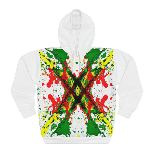 Rasta Symmetry 2 - AI Art - Pullover Hoodie