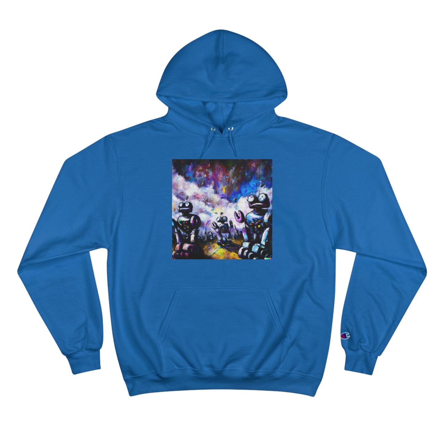 Robots in Space 3 - AI Art - Champion Hoodie