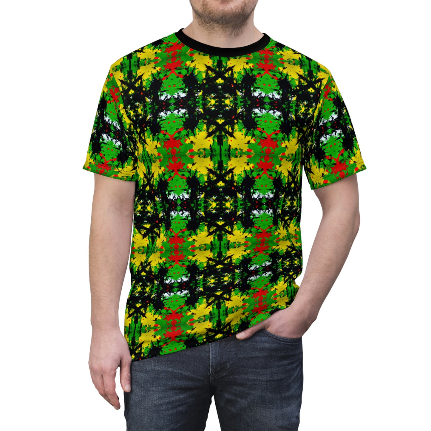 Rasta Star 1 - AI Art - T-Shirt