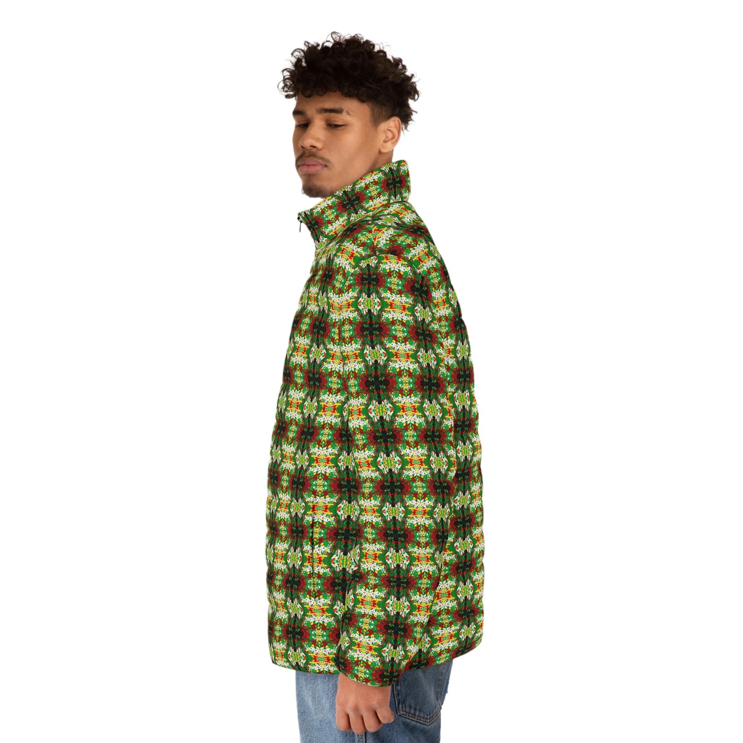 Rasta Kaleidescope 1 Spaceballer Jacket - AI Art - Men's Puffer Jacket