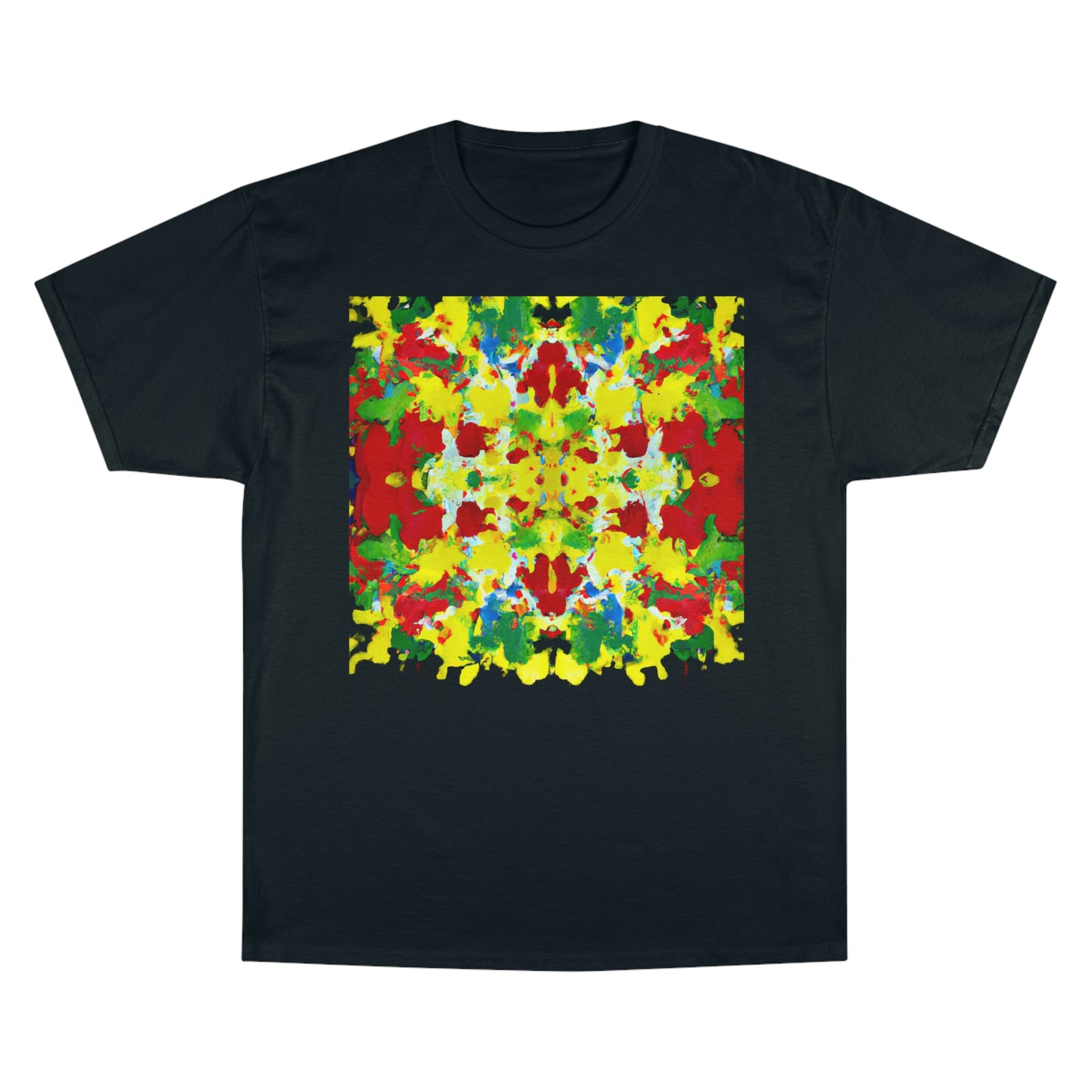 Rasta Acrylic Splatter XW 2 - AI Art - Champion T-Shirt