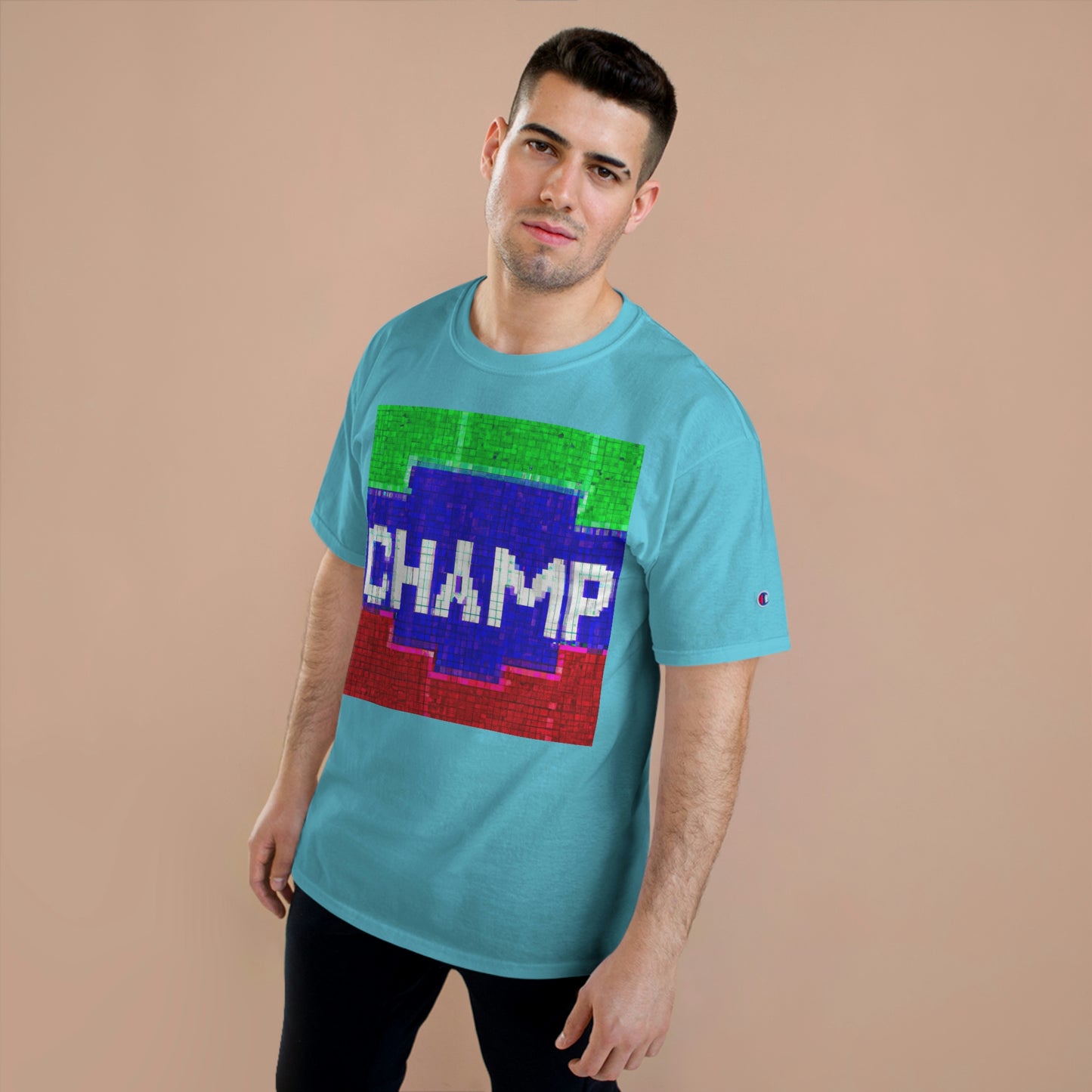 CHAMP (Alt Logo 4 Pixel) - AI Art - Champion T-Shirt