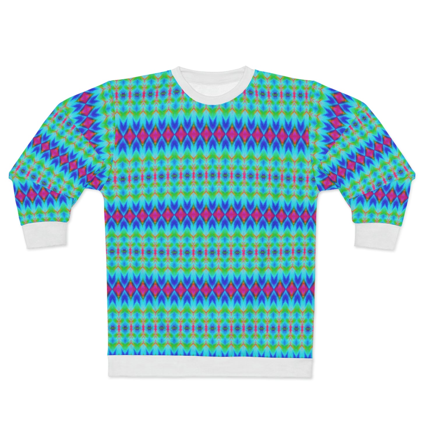 Hyperwave Argyle 1 - AI Art - Sweatshirt (Hoodless)