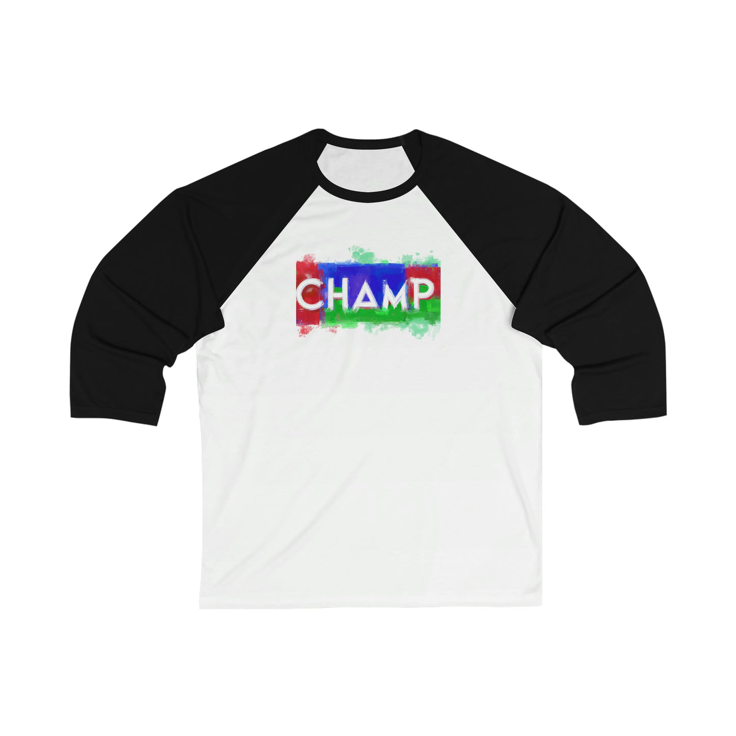 CHAMP (Main Logo) - AI Art - 3\4 Sleeve Baseball Tee