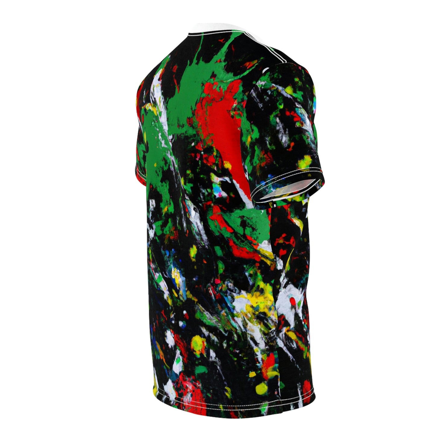 Rasta Acrylic Paint Splatter - AI Art - T-Shirt