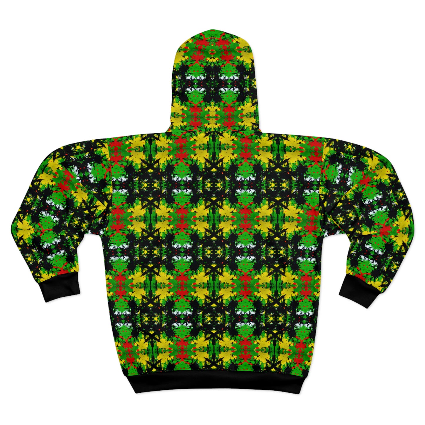 Rasta Star 1 - AI Art - Zip Hoodie