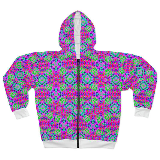 Hyperwave Fractal 5 - AI Art - Zip Hoodie