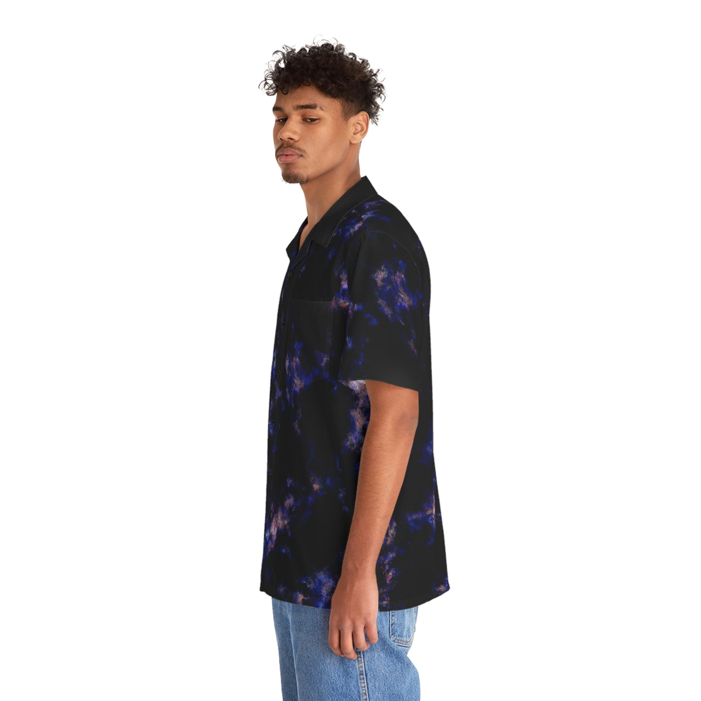 Galactic Camo - AI Art - Men's Hawaiian Shirt