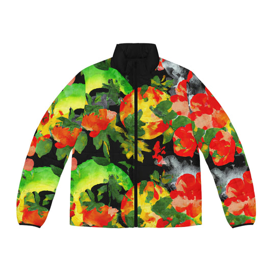 Peach Tree Watercolor Spaceballer Jacket - AI Art - Men's Puffer Jacket