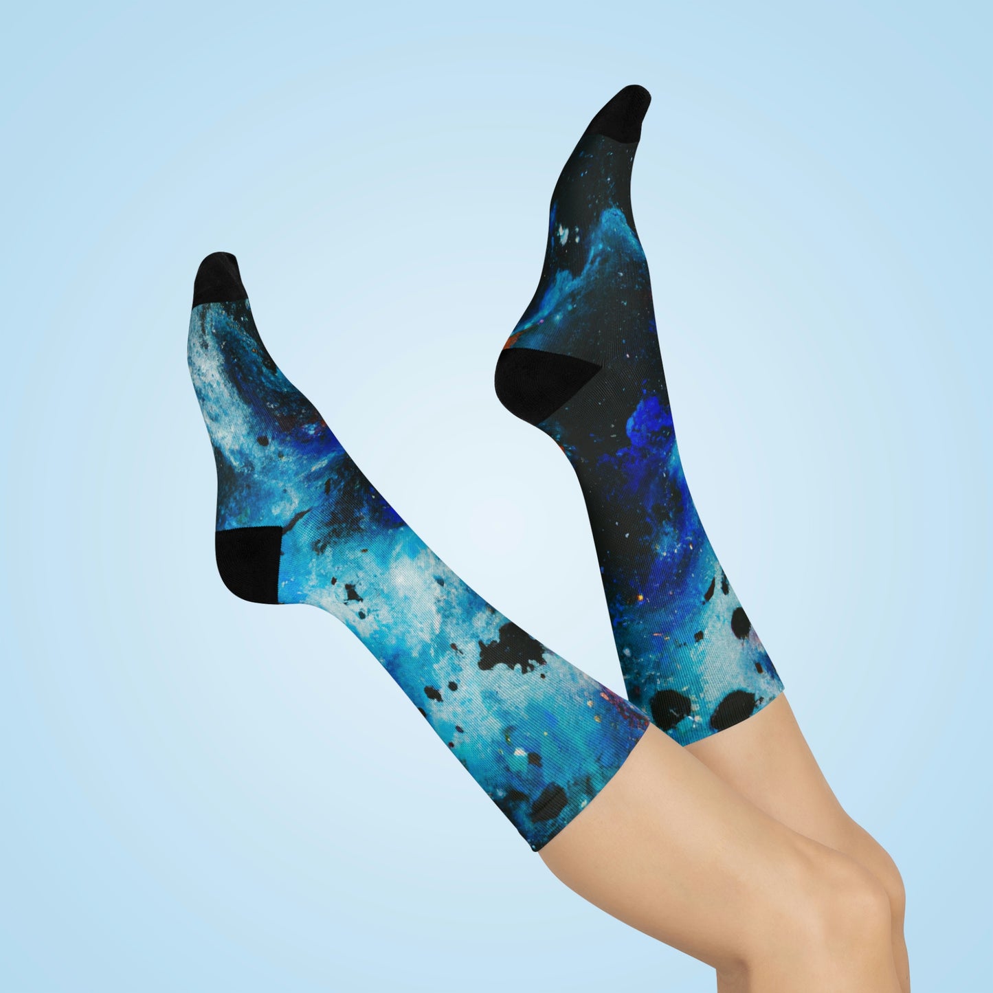 Nebula 2 - AI Art - Cushioned Crew Socks