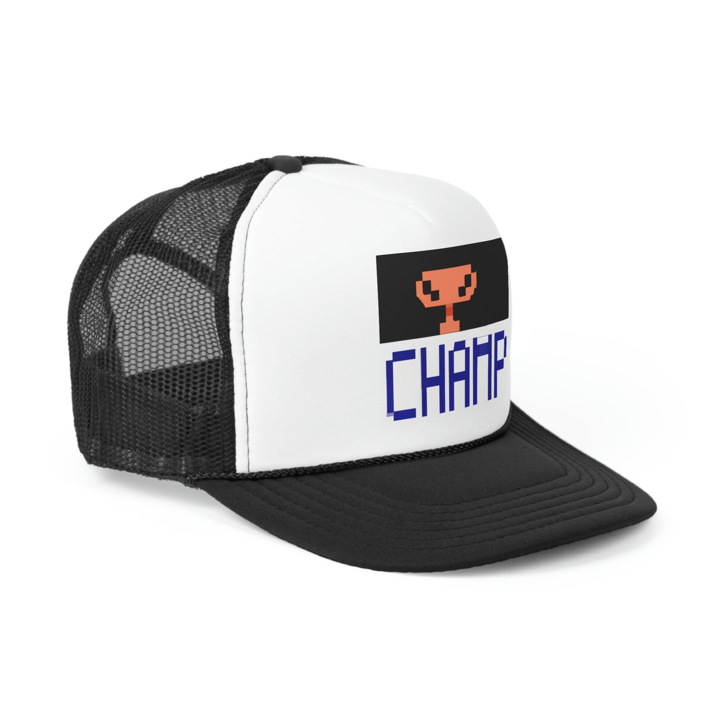 CHAMP Trophy Logo (Pixel) - AI Art - Trucker Hats