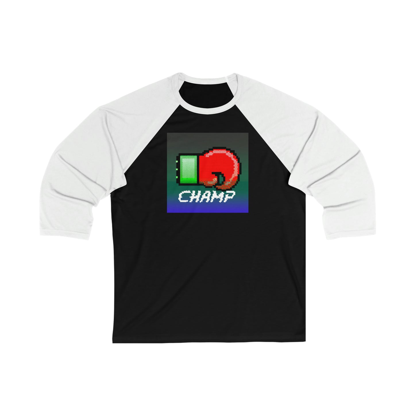 CHAMP (Alt Logo 1) - AI Art - 3\4 Sleeve Baseball Tee