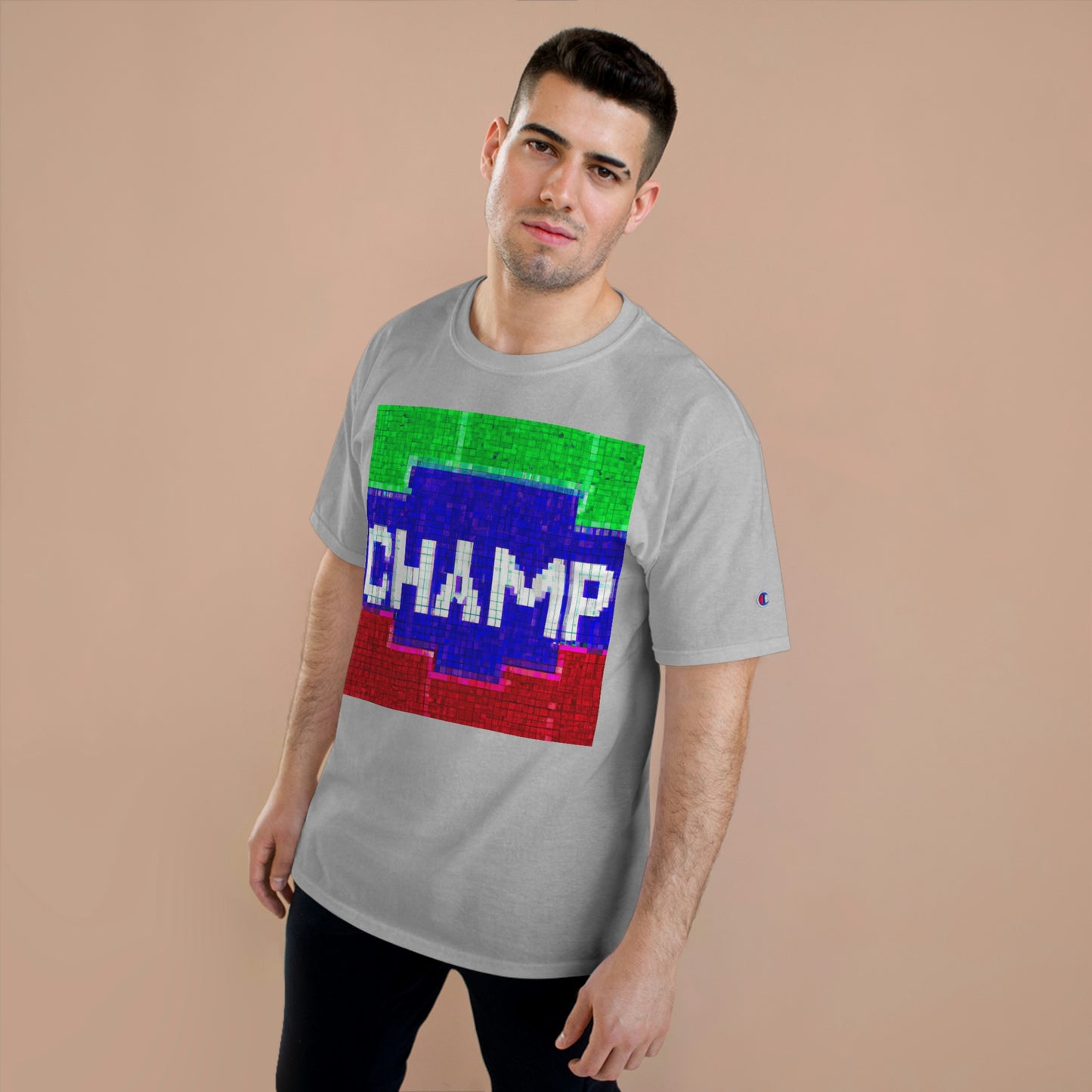 CHAMP (Alt Logo 4 Pixel) - AI Art - Champion T-Shirt